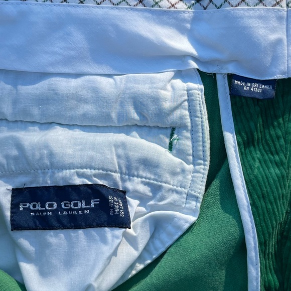 Ralph Lauren POLO Golf; Viridian Green; Wide Leg; Corduroy Pants; Unisex; 36/32 - Picture 5 of 8